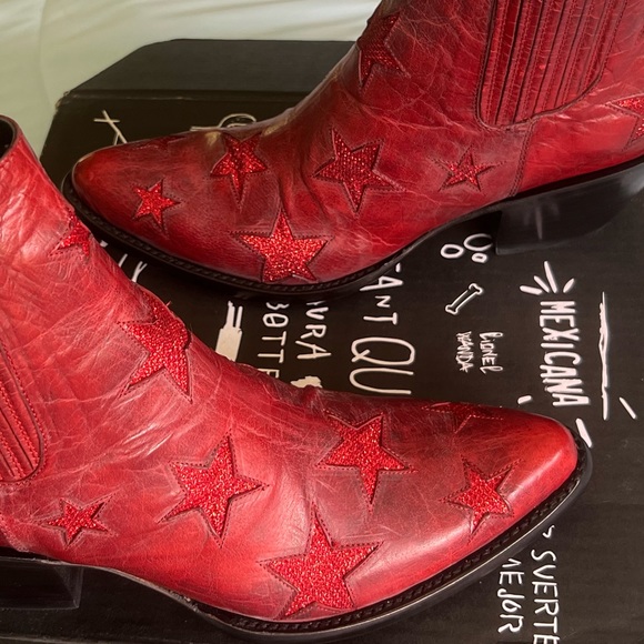 Mexicana by Old Gringo Reach for the Stars Circus boots fire red/red NIB 8.5 - Picture 2 of 14